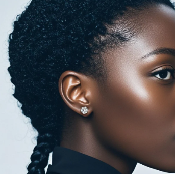 S925 0.1-4ct Round Synthetic Moissanite Six Prong Solitaire Stud Earring Valentine's Day Gifts for Men Women