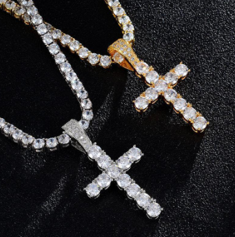 Unisex Classic Cross Pendant Necklace Christmas Gifts for Men Women