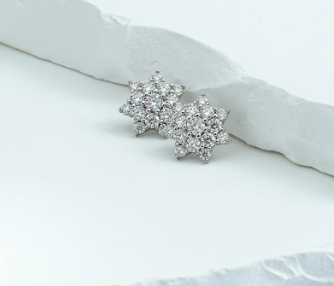 S925 HALO SYNTHETIC MOISSANITE STUD EARRING FOR MEN WOMEN GIFT