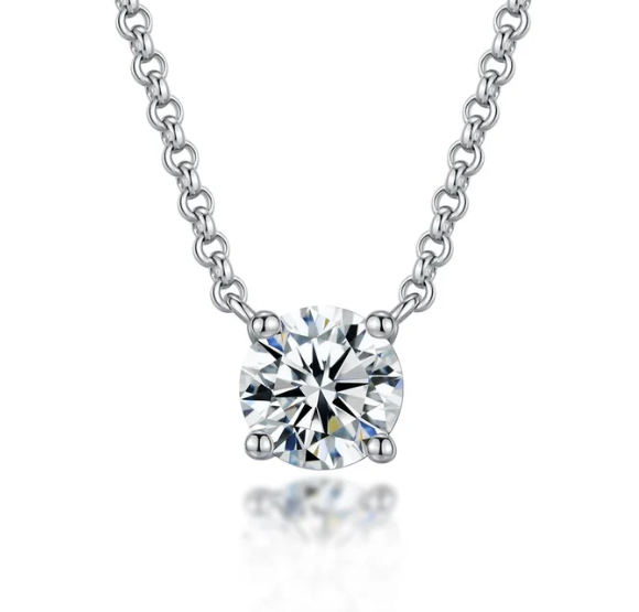 S925 Synthetic Moissanite Diverse Sparkling Charm Necklace Pendant Valentine's Day Lover Gifts for Women