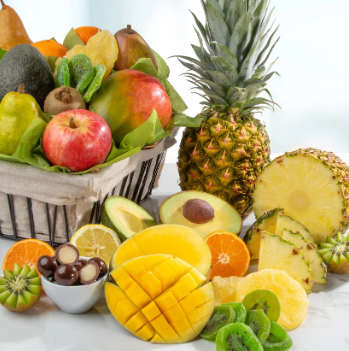 A Gift Inside Tropical Abundance Fruit Basket