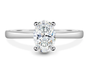 S925 1ct Oval Cut VVS Synthetic Moissanite Solitaire Prong Promise Engagement Ring Anniversary Valentine's Day Gifts For Her