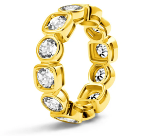 S925 6ct Round D Color VVS Synthetic Moissanite Luxury Hip Hop Ring For Men Women