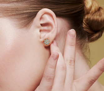 S925 HALO SYNTHETIC MOISSANITE STUD EARRING FOR MEN WOMEN GIFT