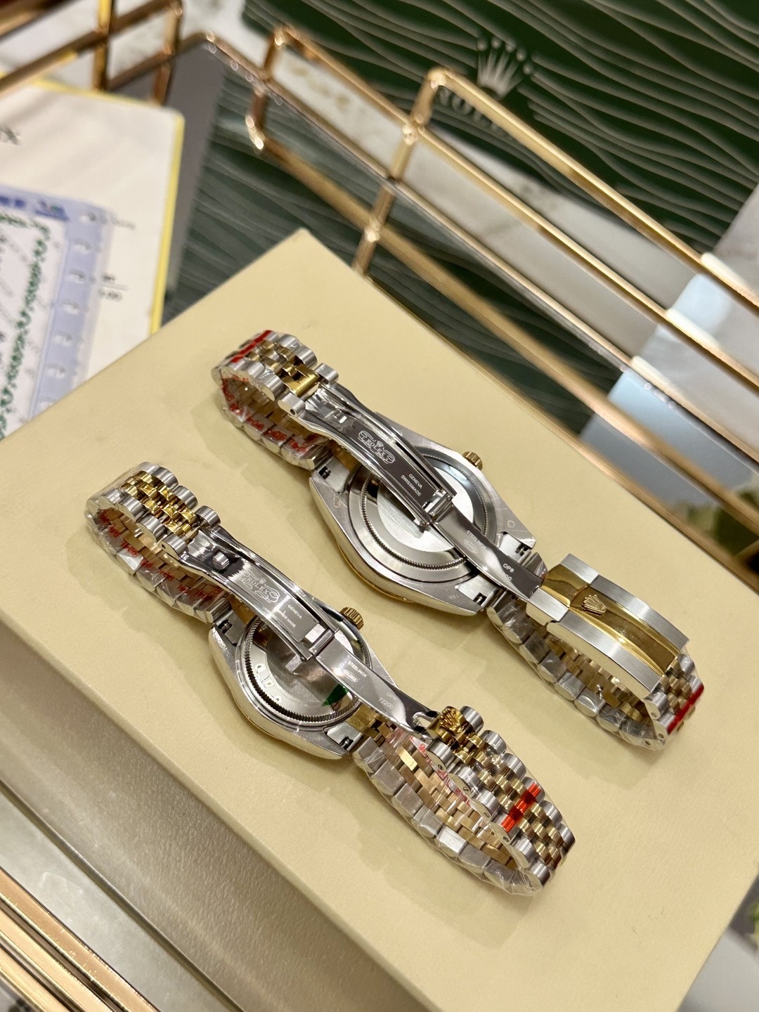 Rolex) Two-tone gold Datejust watch