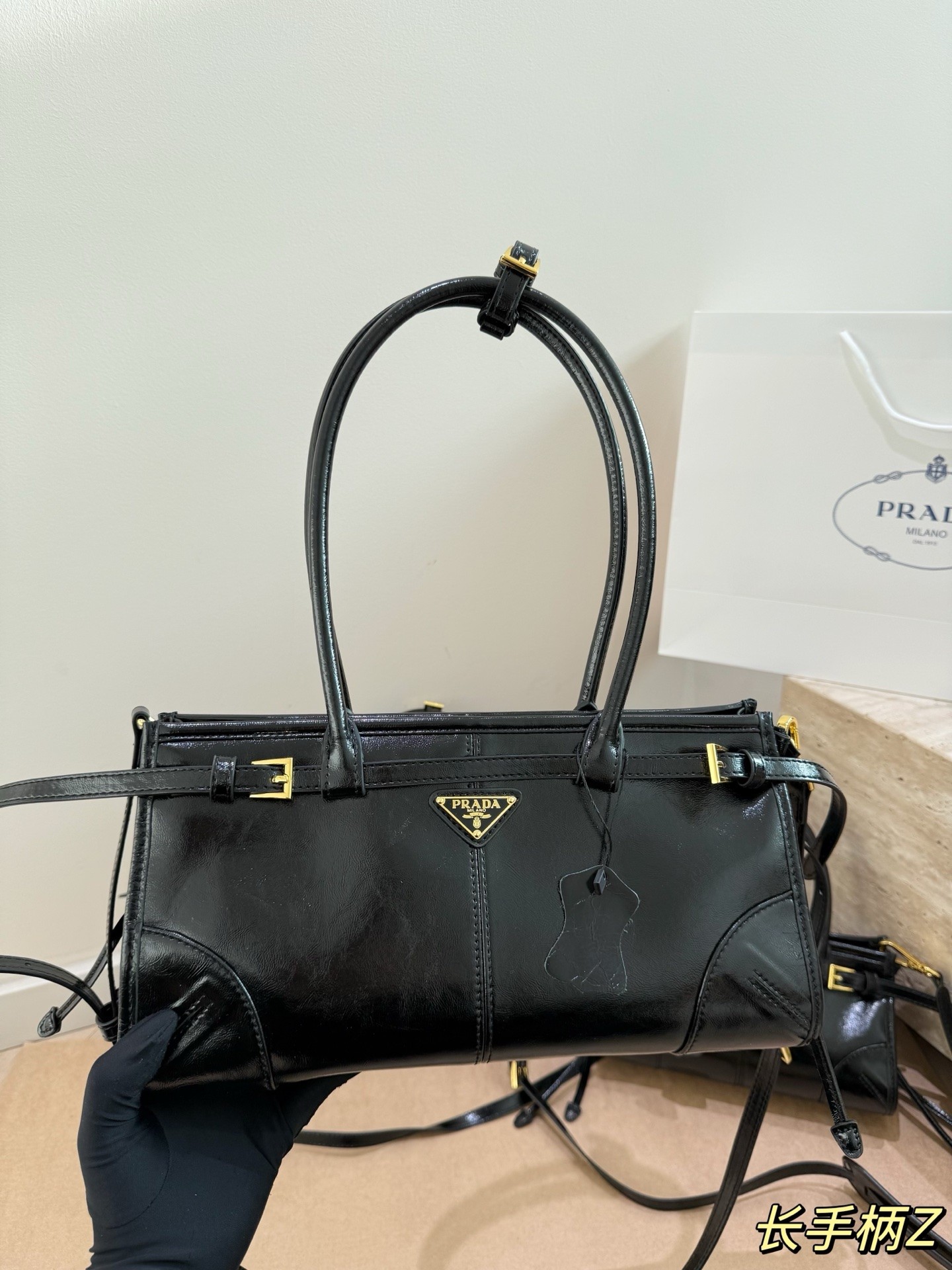 Prada Bonnie Medium Leather Tote Bag