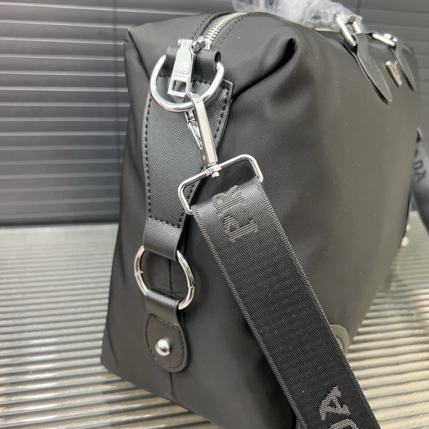 Prada Black Nylon Travel Bag