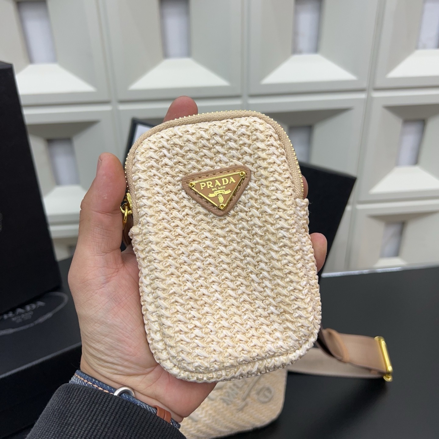 Prada Triangle Shoulder Bag.