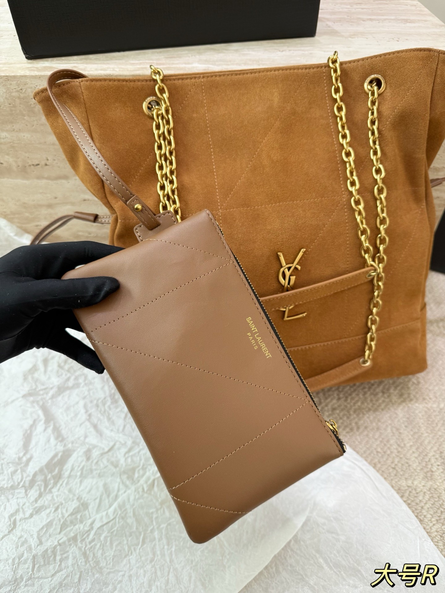 Sac cabas en daim Jamie Shopping Yves Saint Laurent