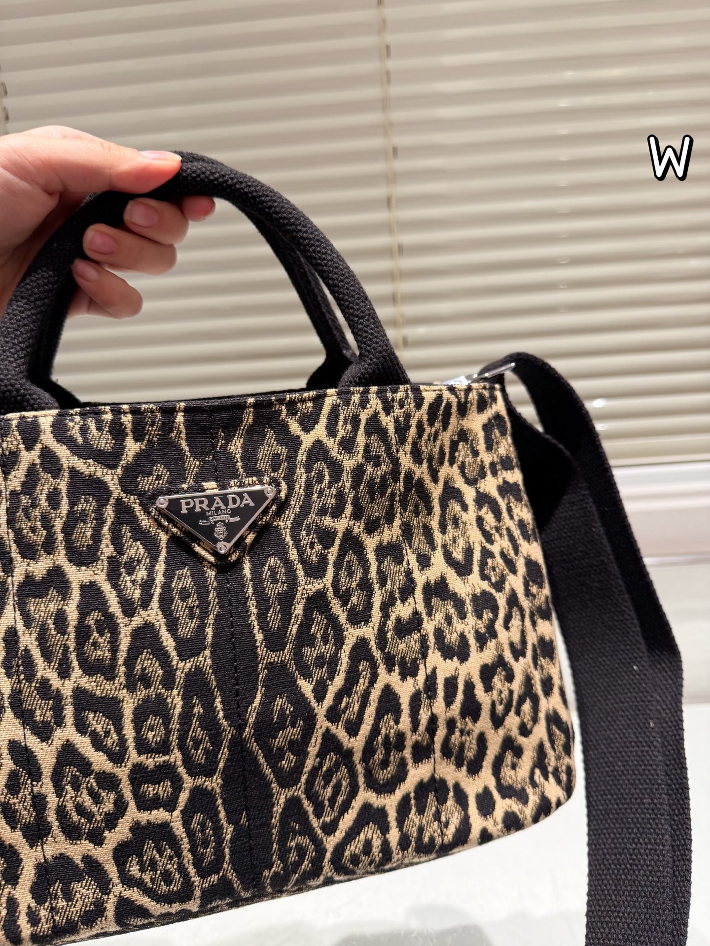 Prada leopard print tote bag