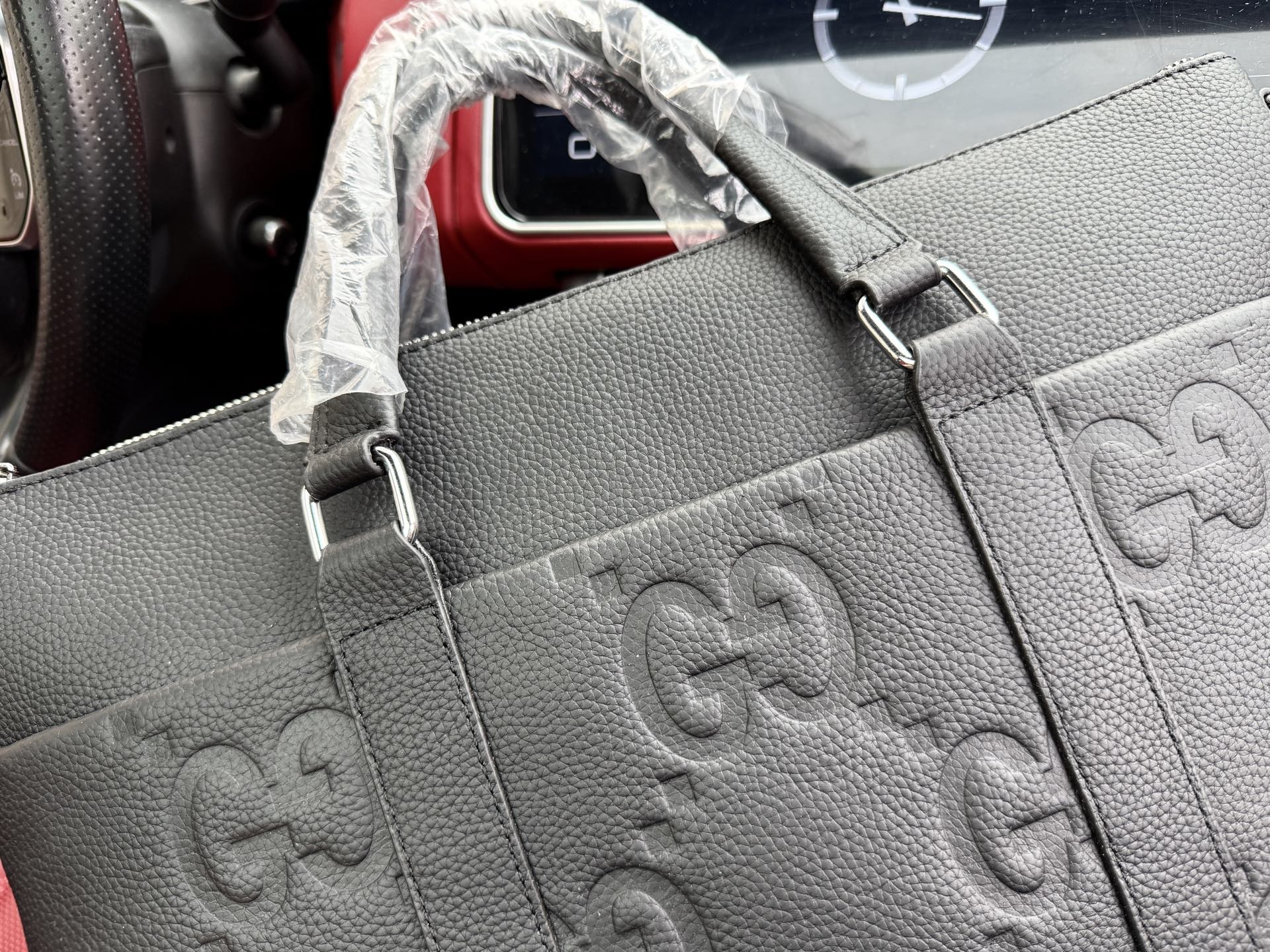 (Gucci) GG Embossed Briefcase