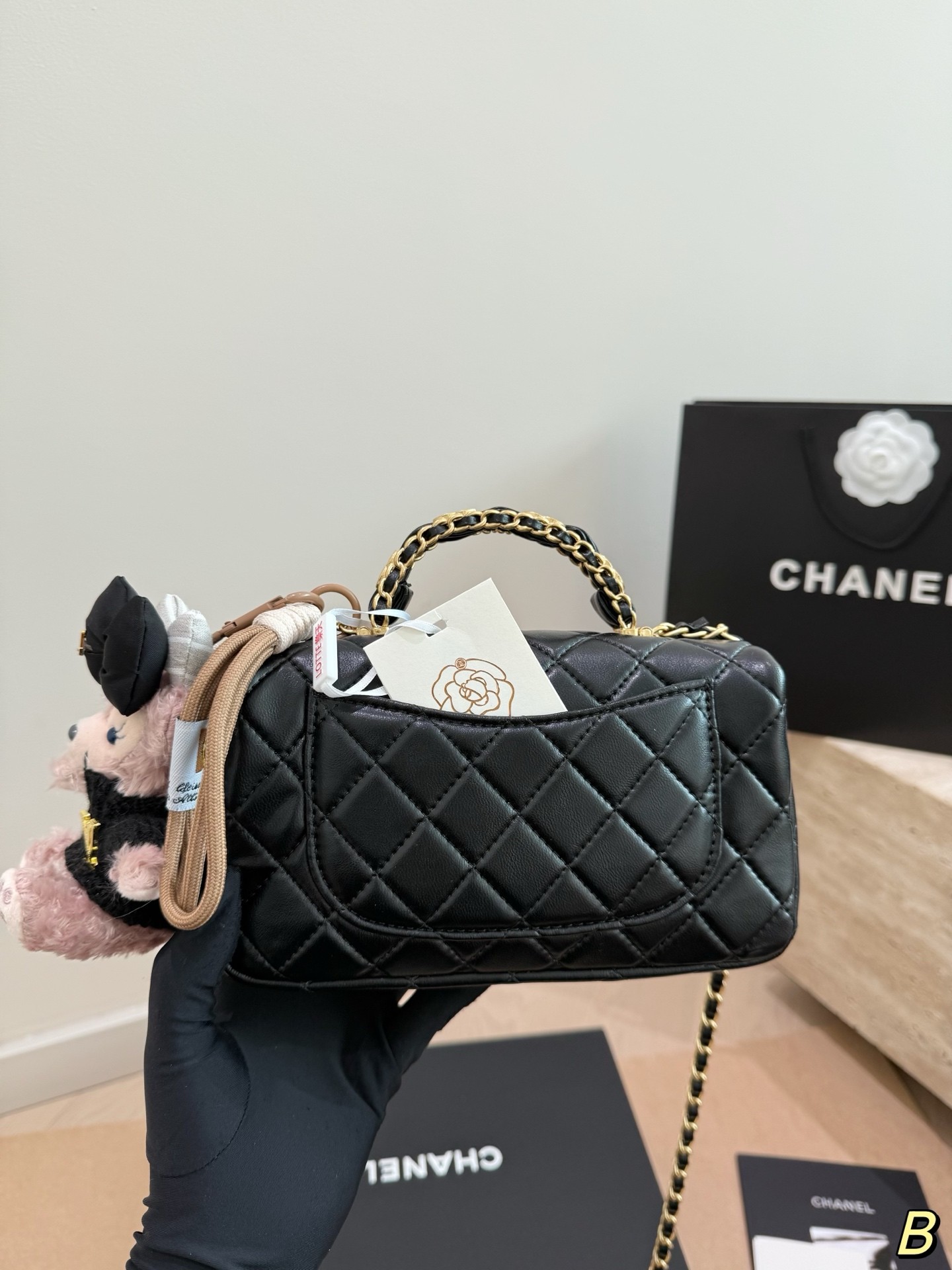 (Chanel) Mini Classic Top-Handle Flap Bag