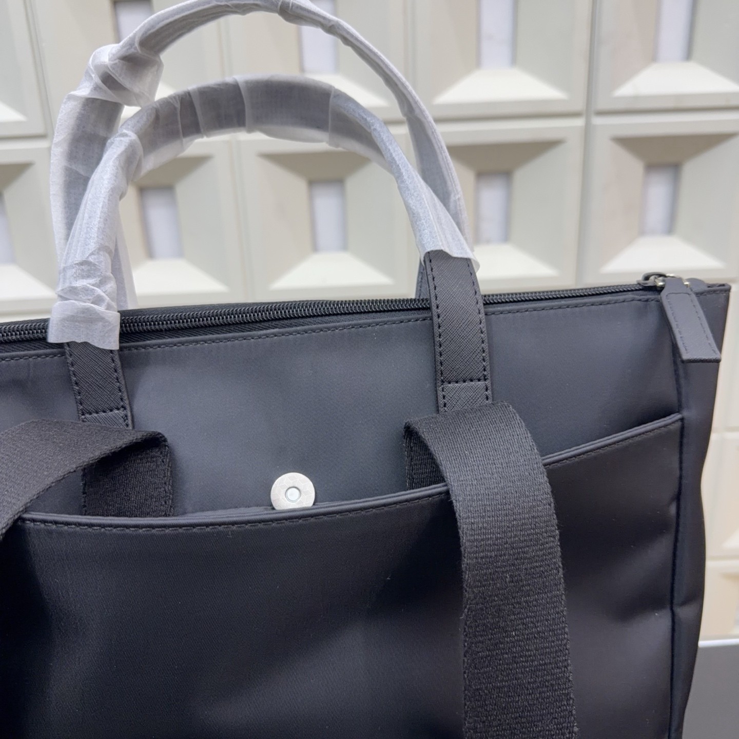 Prada Re-Nylon and Saffiano Leather Tote Bag