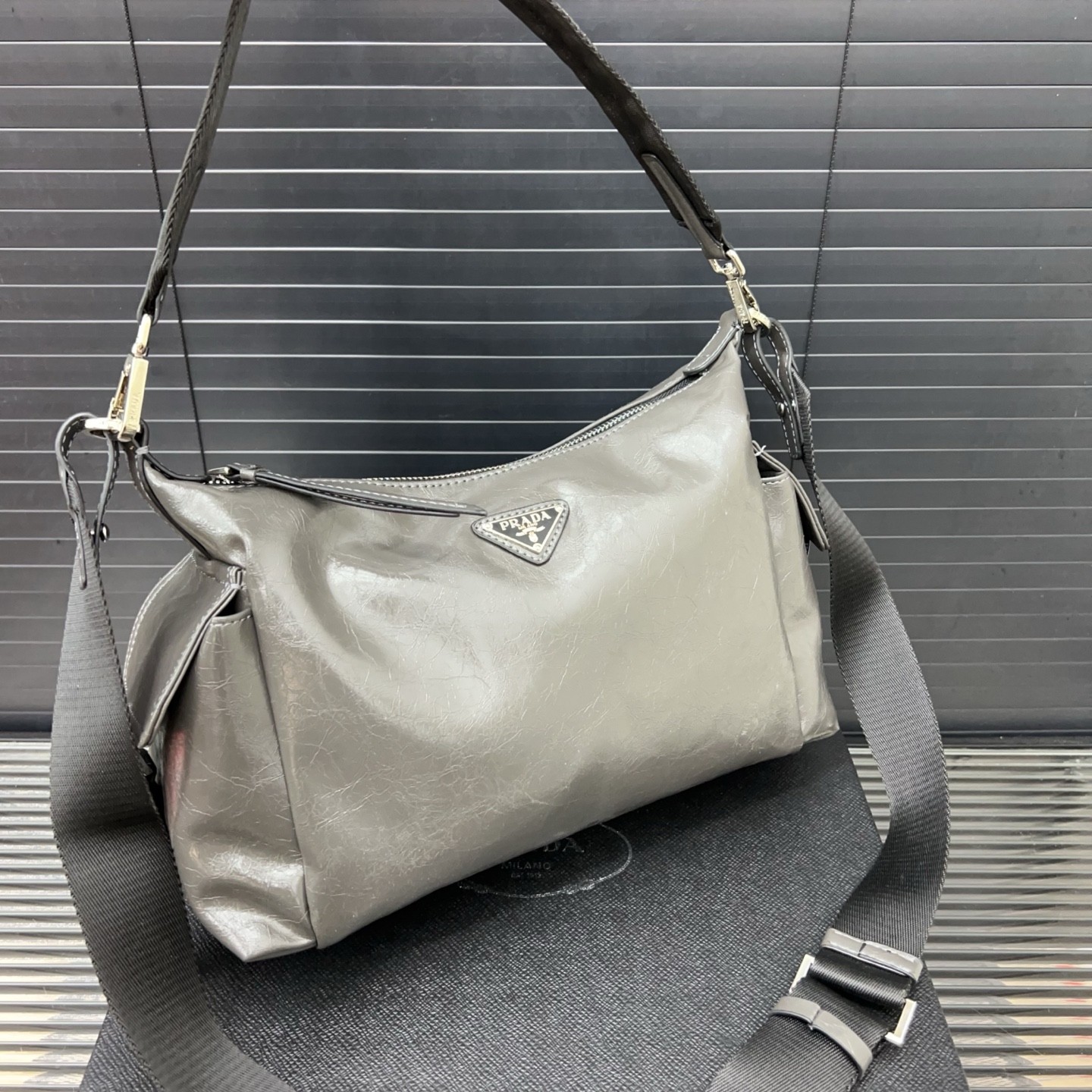 Prada Aimée Medium Leather Shoulder Bag