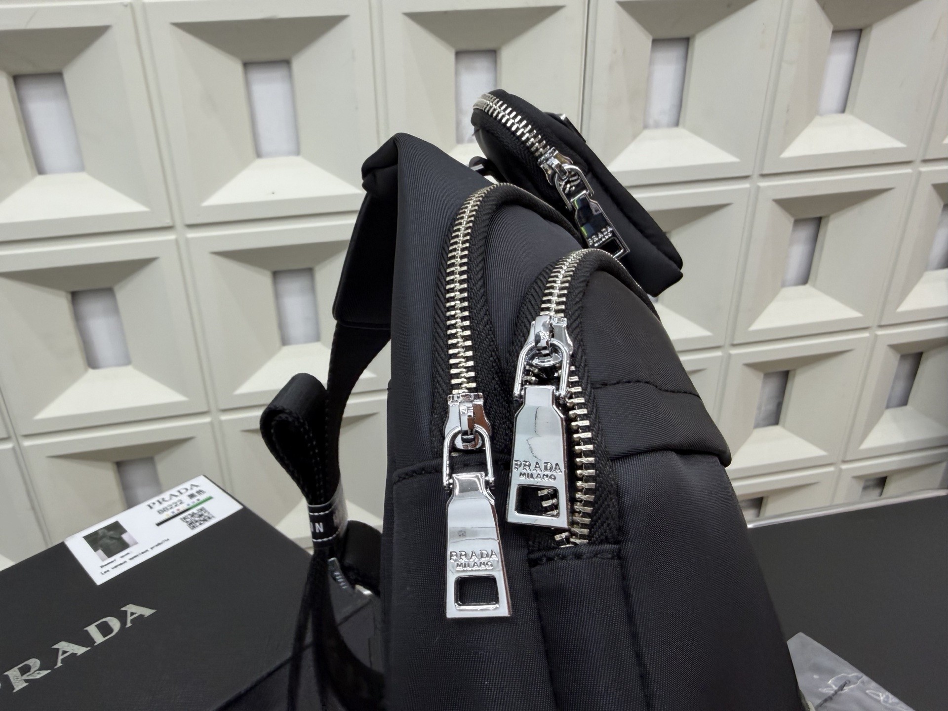 Prada Re-Nylon and Saffiano Leather Crossbody Bag