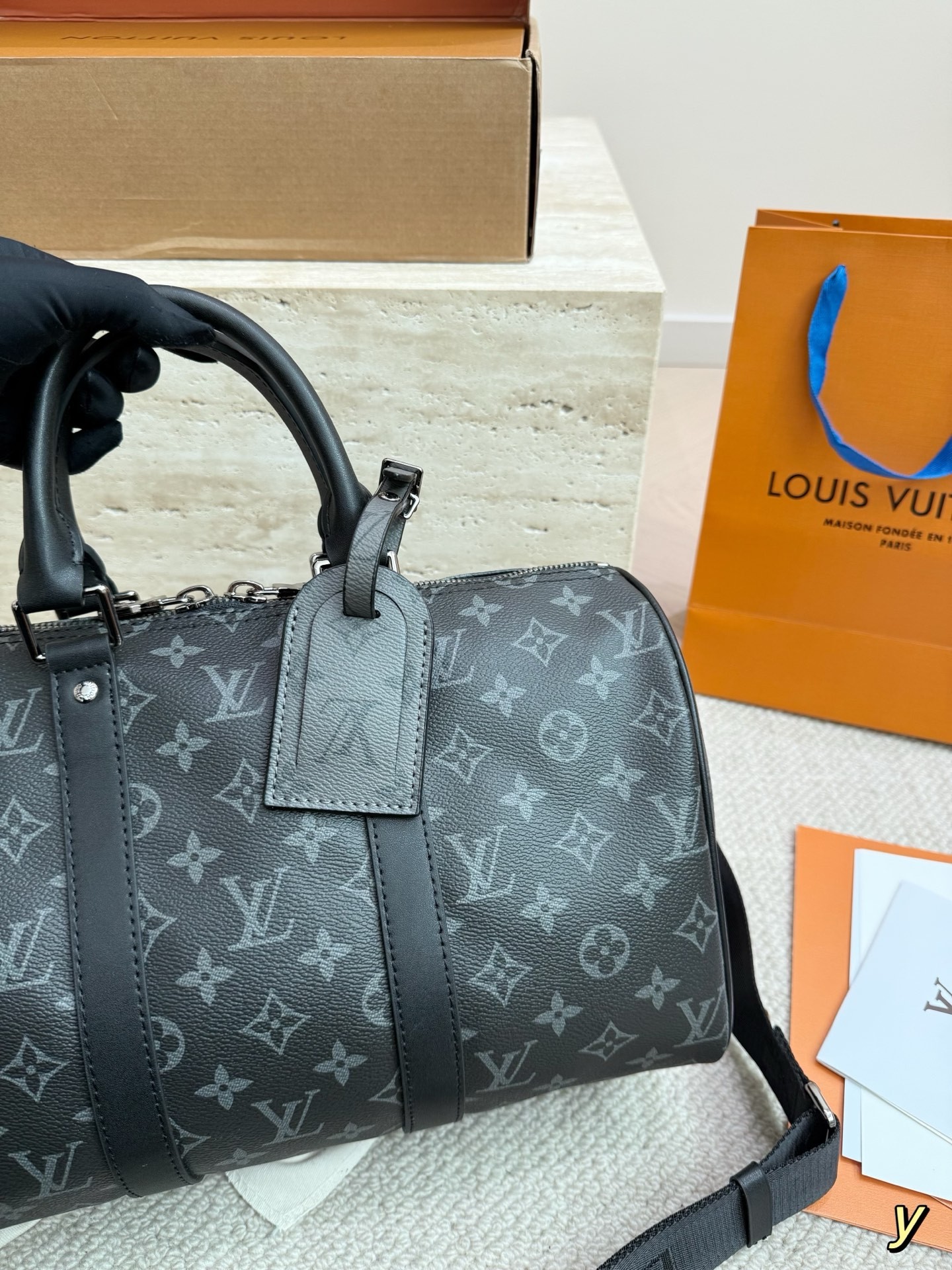 （Louis Vuitton） Keepall Bandoulière 35 Monogram Eclipse
