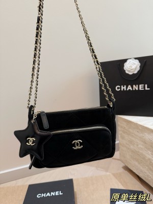 (Chanel) 25N COCO NEIGE Collection Velvet Camera Bag