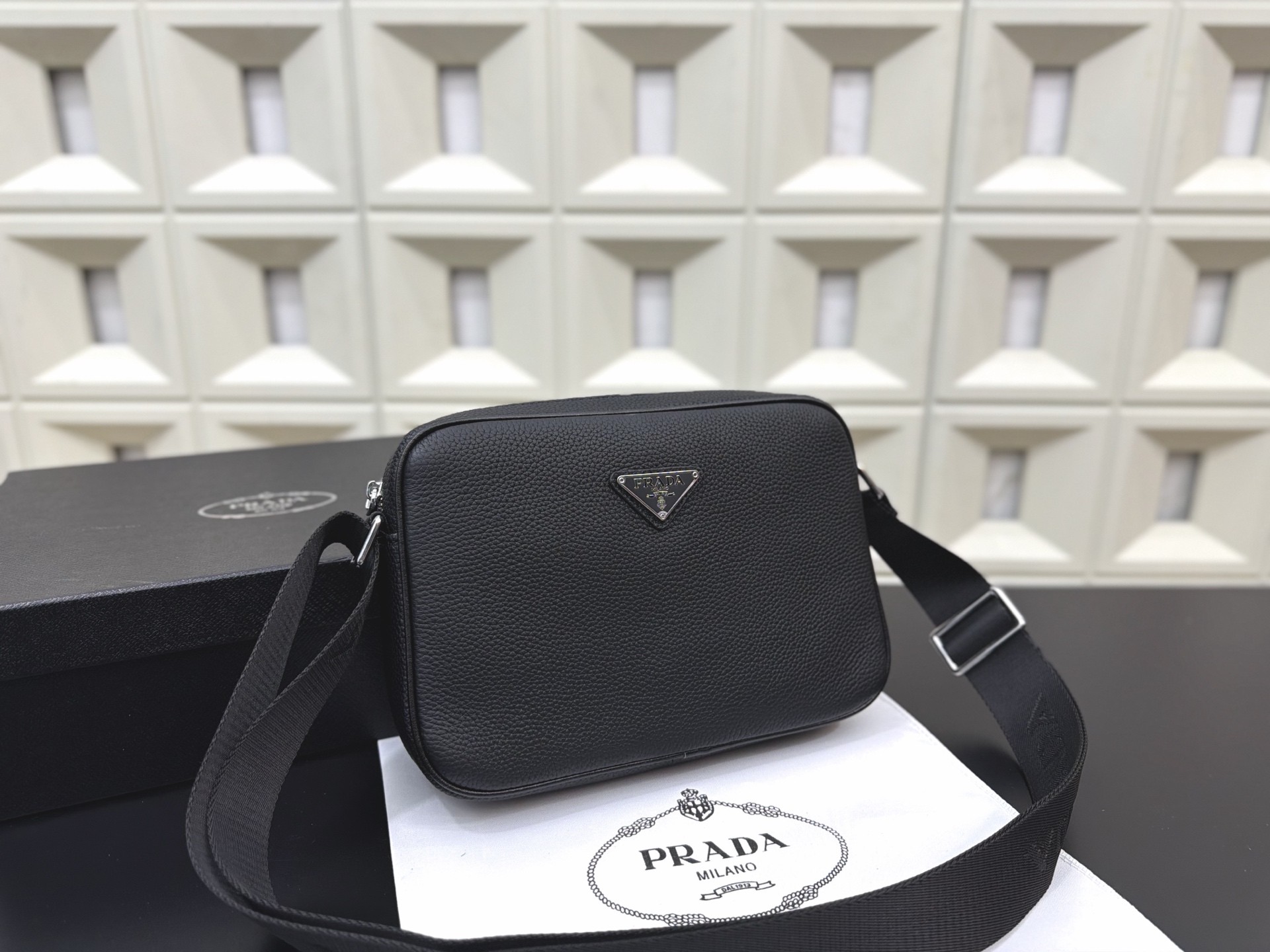 Prada Black Leather Crossbody Bag