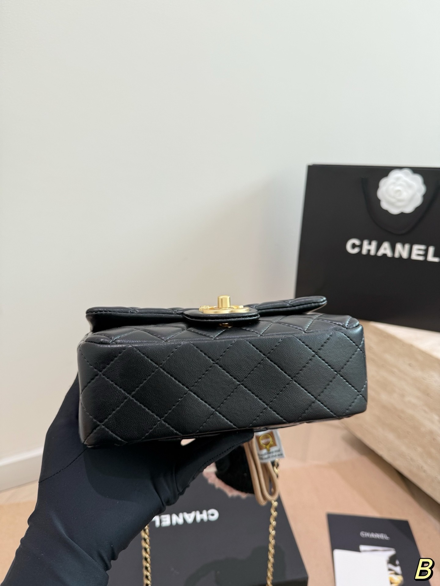 (Chanel) Mini Classic Top-Handle Flap Bag