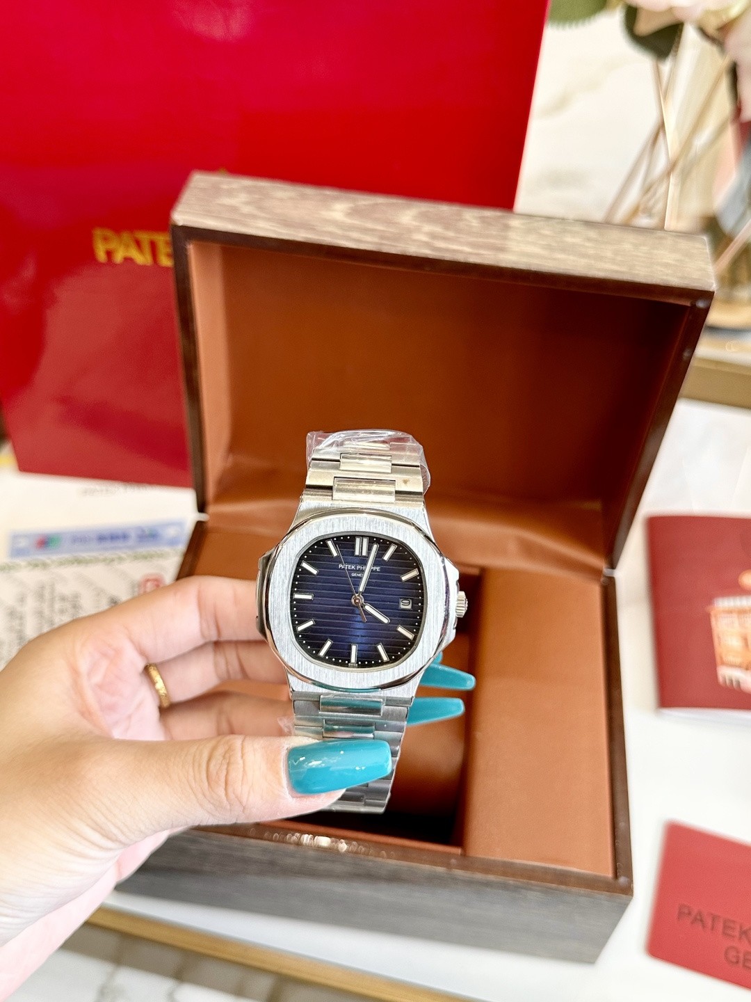 Patek Philippe Nautilus watch.