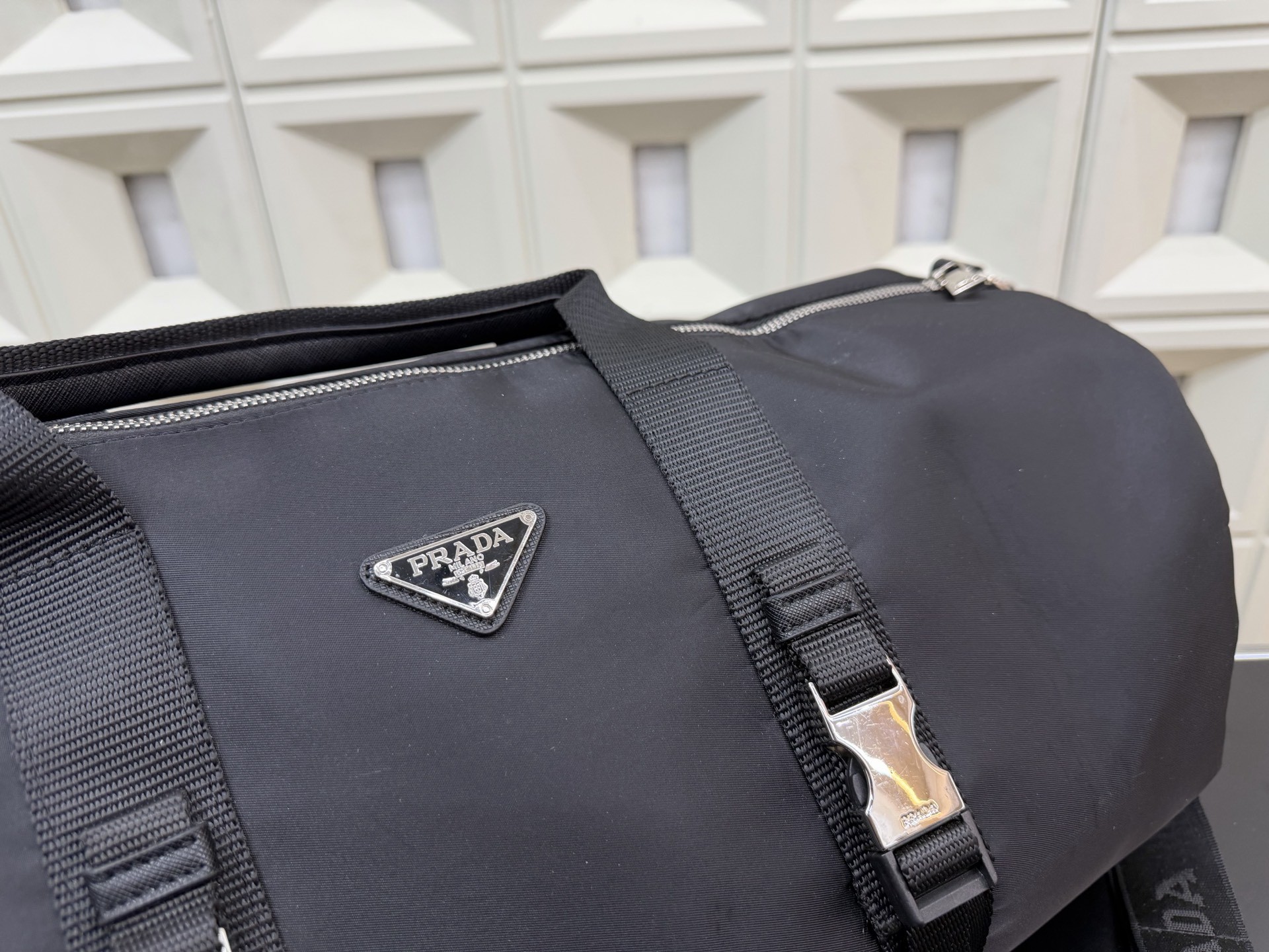 Prada Re-Nylon and Saffiano Leather Travel Bag