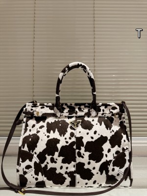 Prada Bonnie Medium Printed Leather Handbag