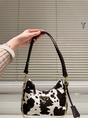 Prada Aimée Medium Printed Leather Shoulder Bag