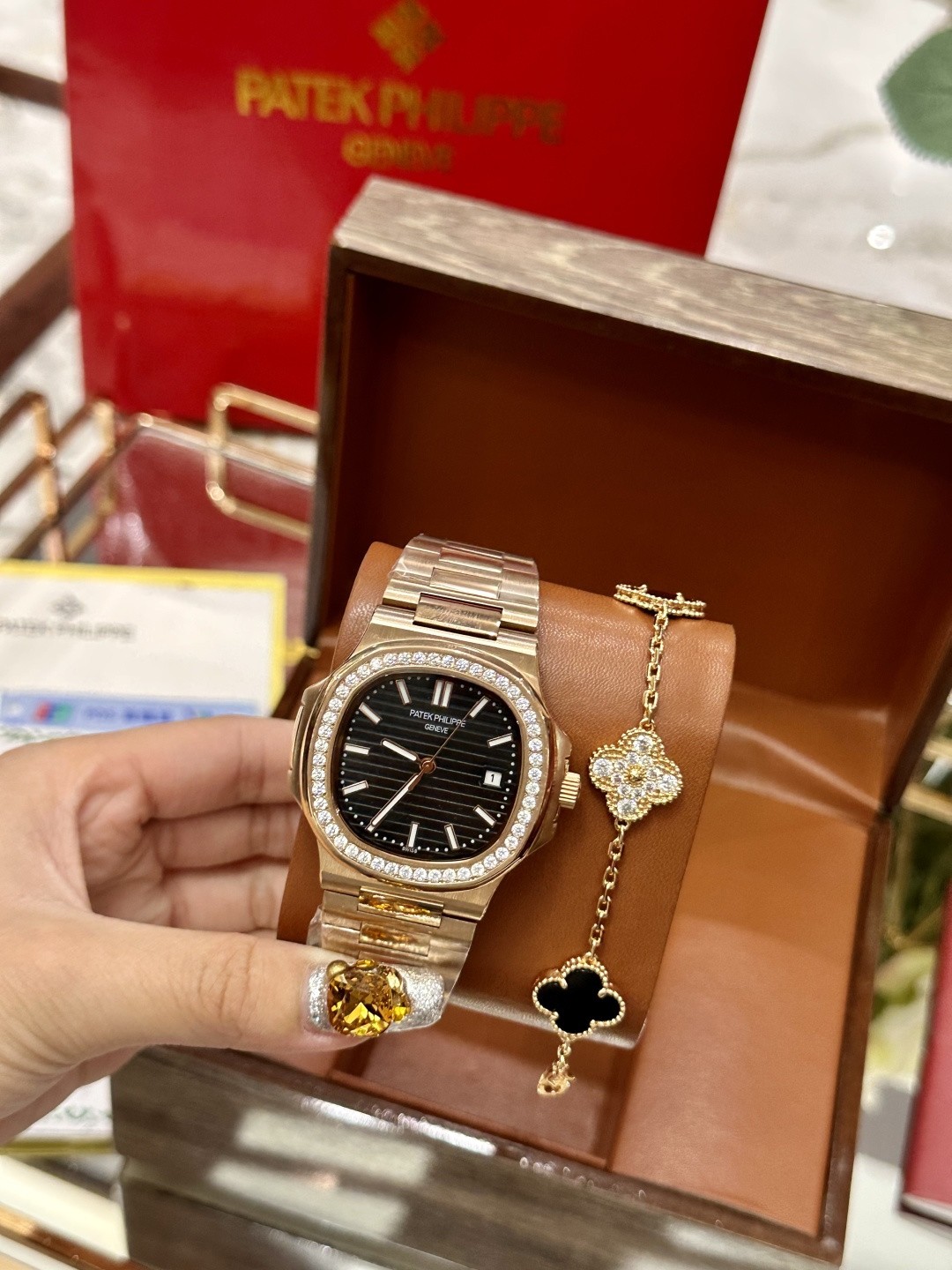 Patek Philippe Nautilus Collection Rose Gold Diamond-Set Watch