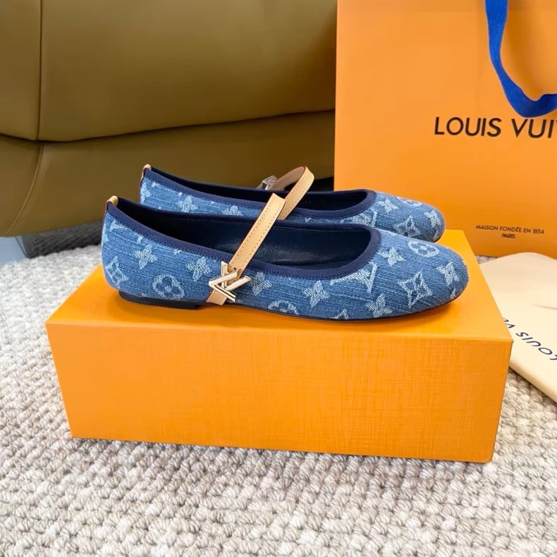 Louis Vuitton's Romy flat ballet shoes.