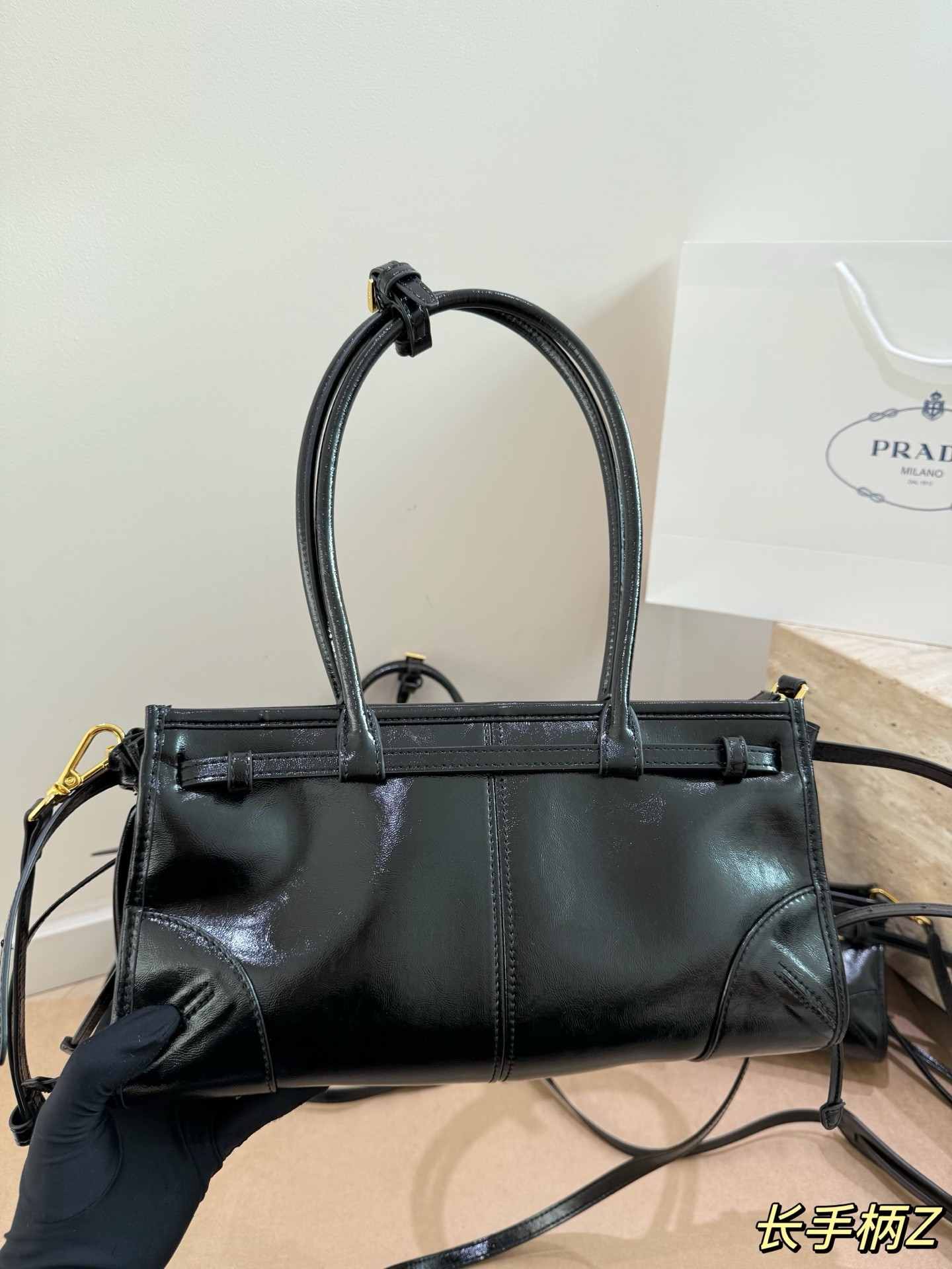 Prada Bonnie Medium Leather Tote Bag