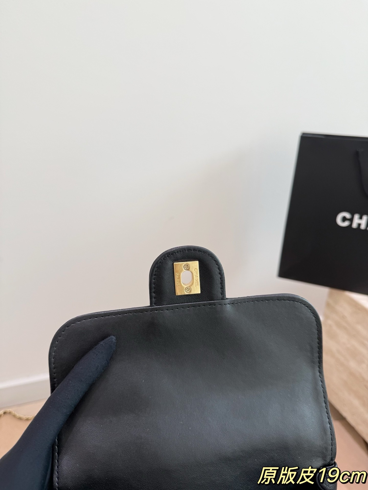 (Chanel) Mini Flap Bag with Pearl Chain Strap