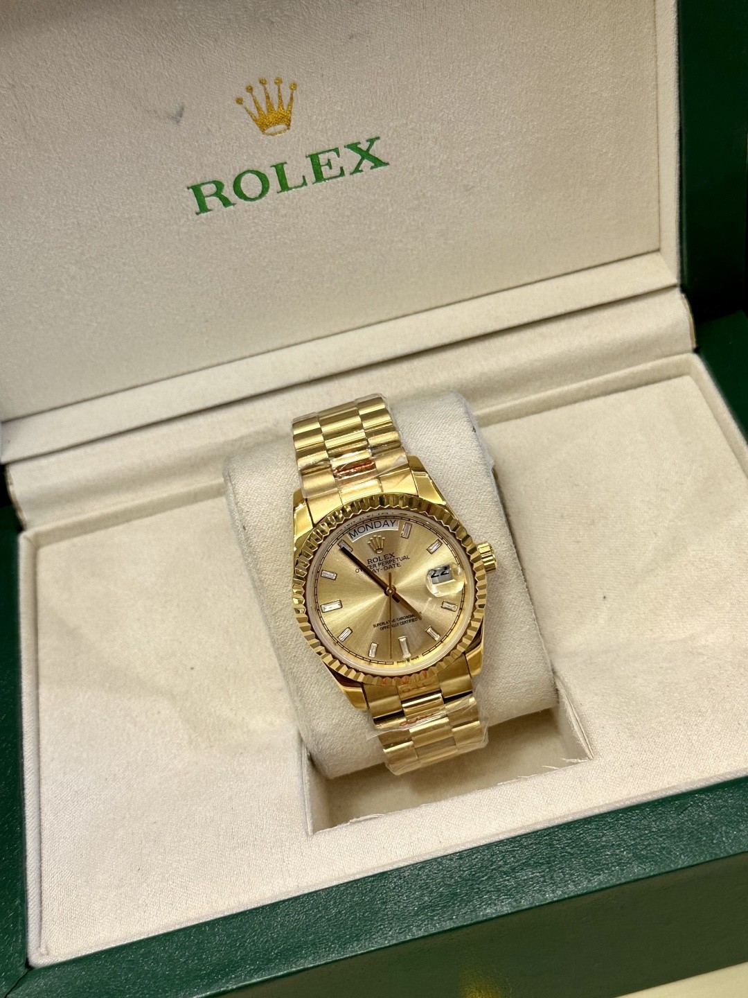 Rolex Day-Date watch, commonly known as the “President's Watch”