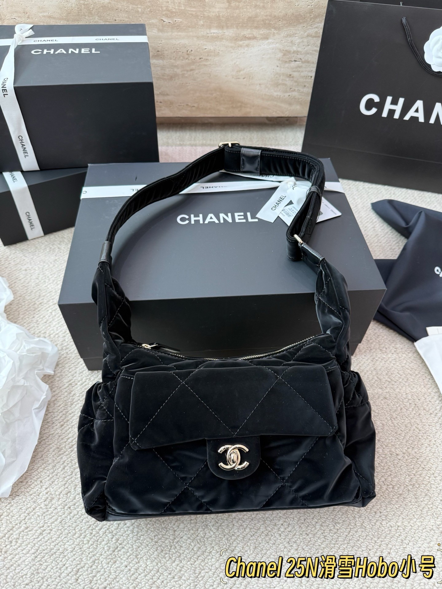 Chanel 25N Coco Neige Hobo
