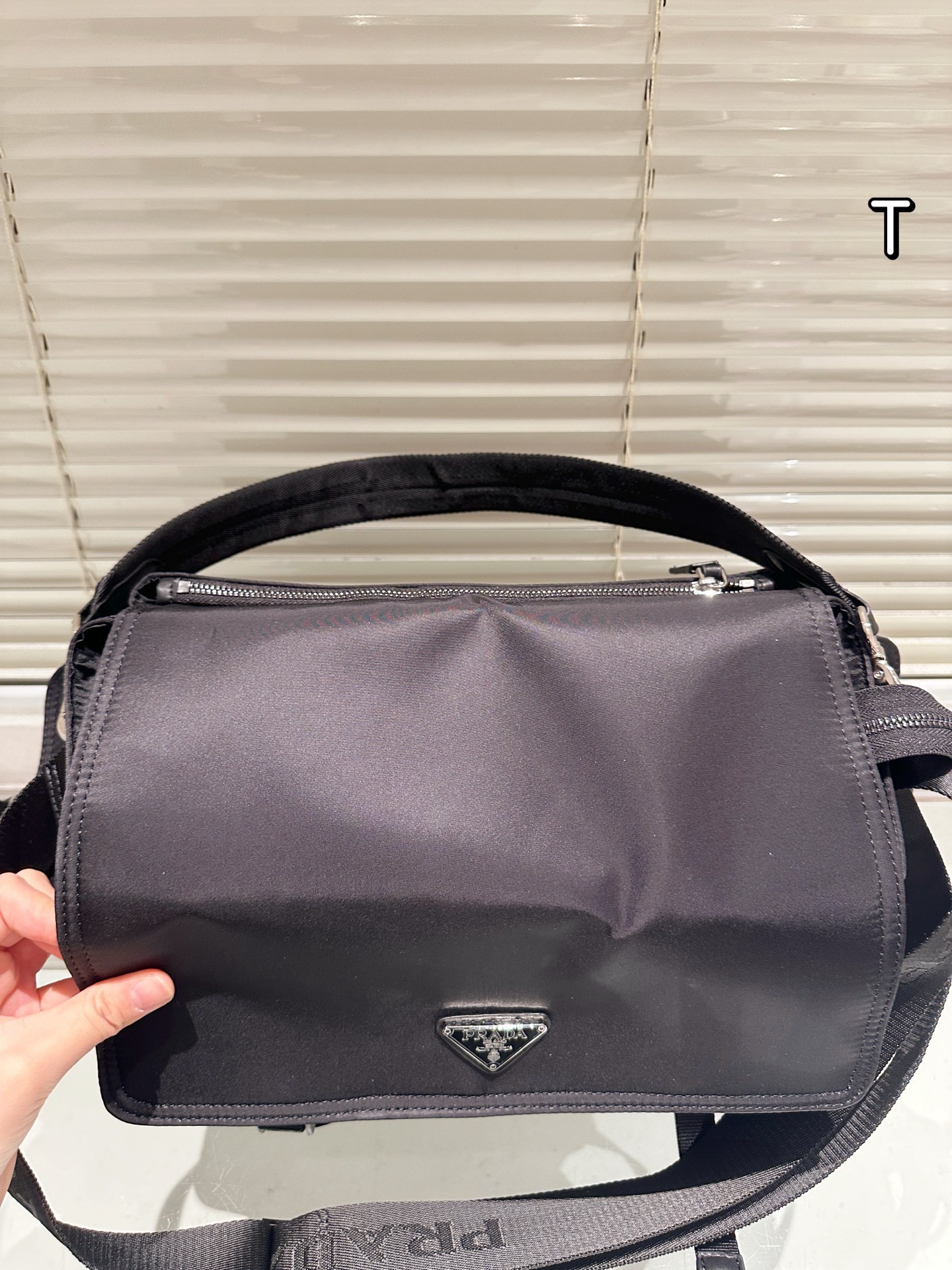 Prada Explore Series Recycled Nylon and Leather Messenger Bag