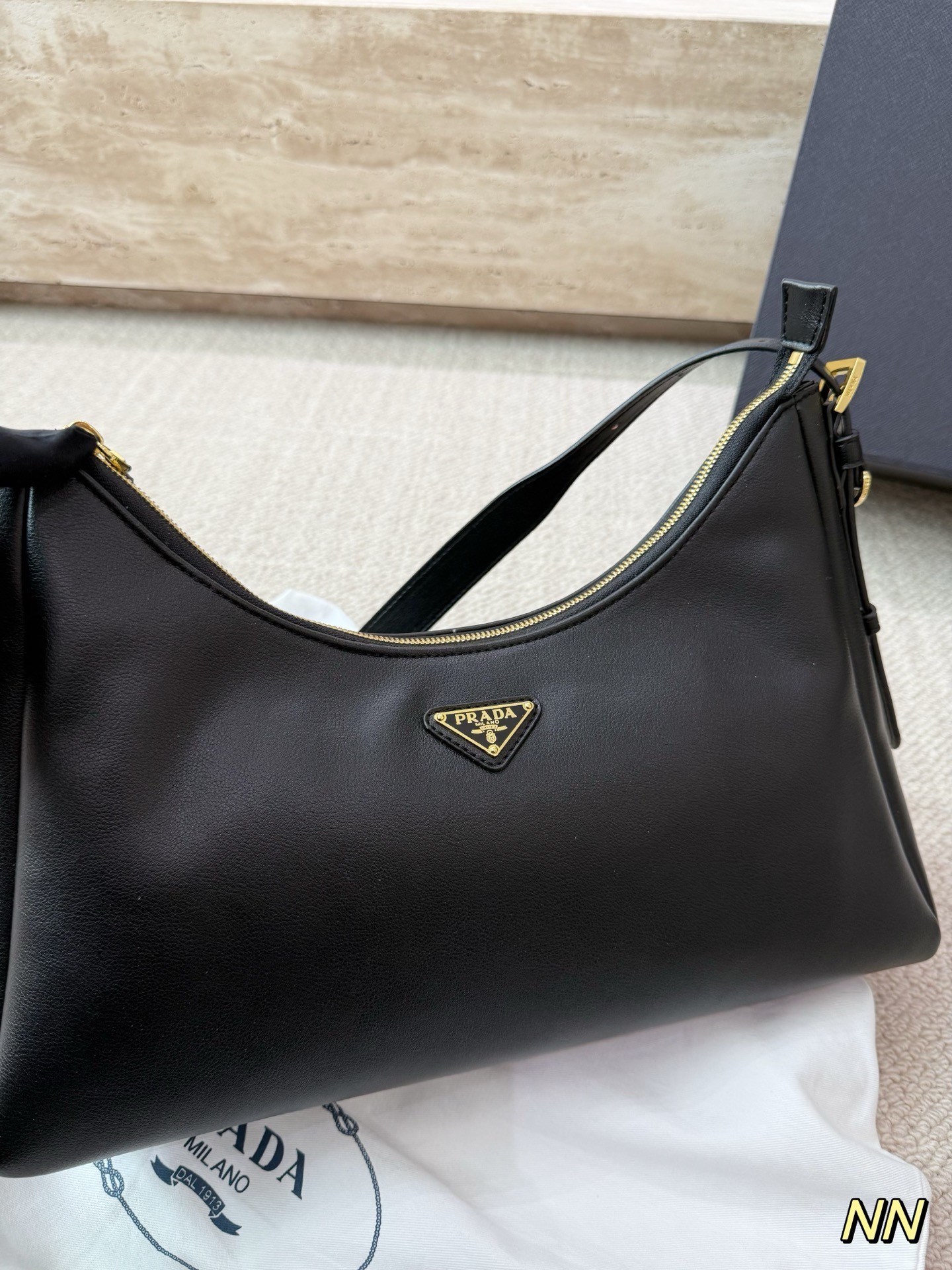 (Prada) Aimée Medium Leather Shoulder Bag