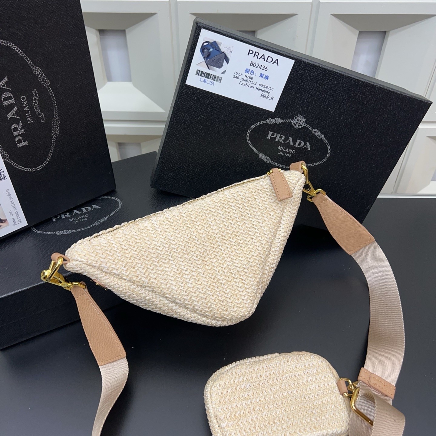 Prada Triangle Shoulder Bag.