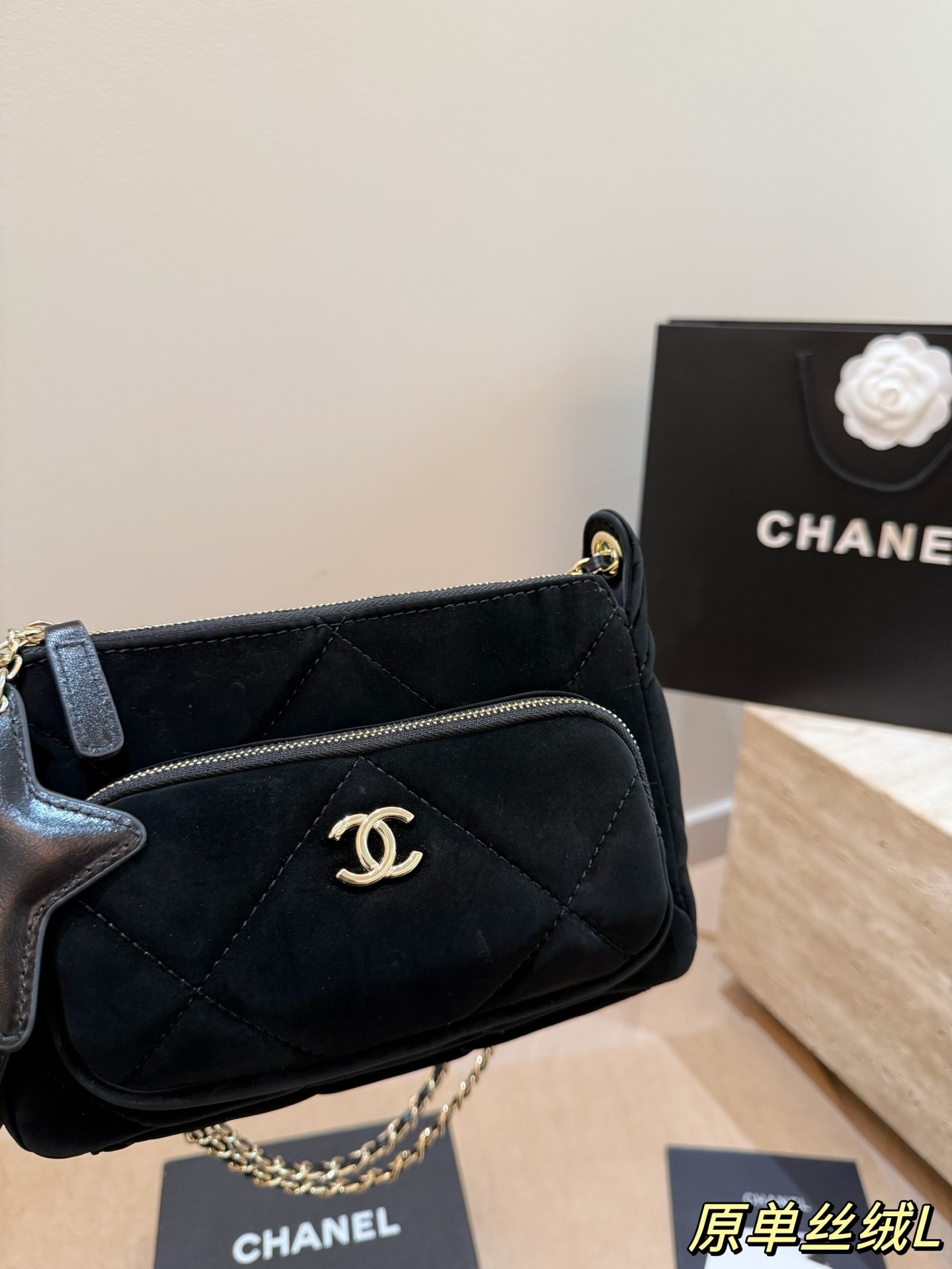 (Chanel) 25N COCO NEIGE Collection Velvet Camera Bag