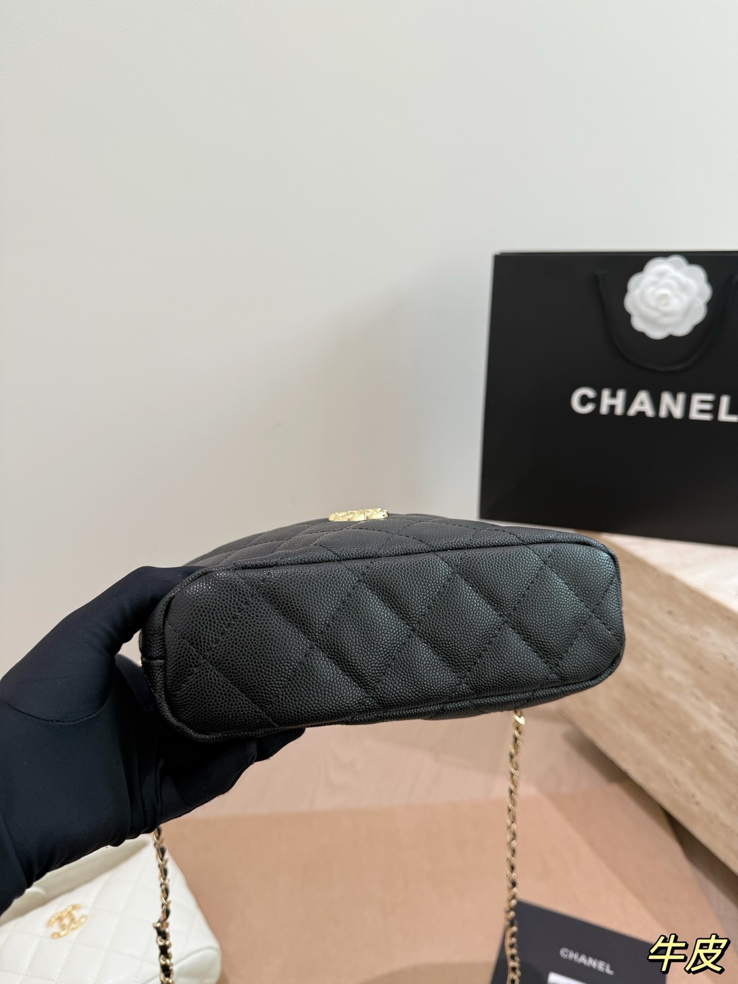 Chanel 25A Quilted Hobo Clutch on Chain