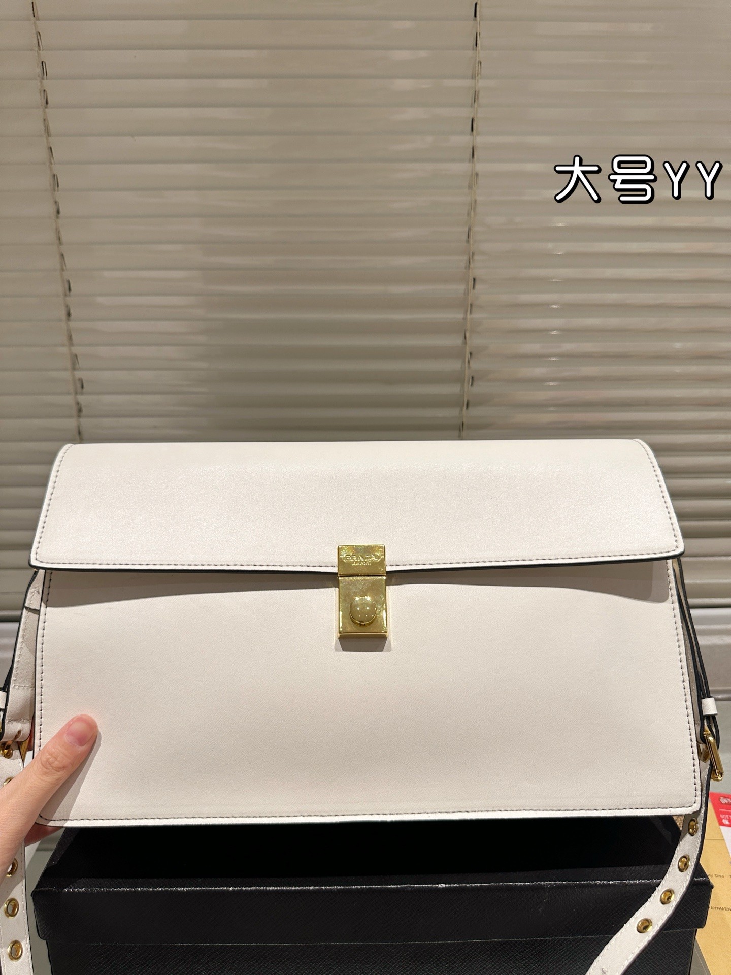 Prada Soft Sound Medium Leather Shoulder Bag.