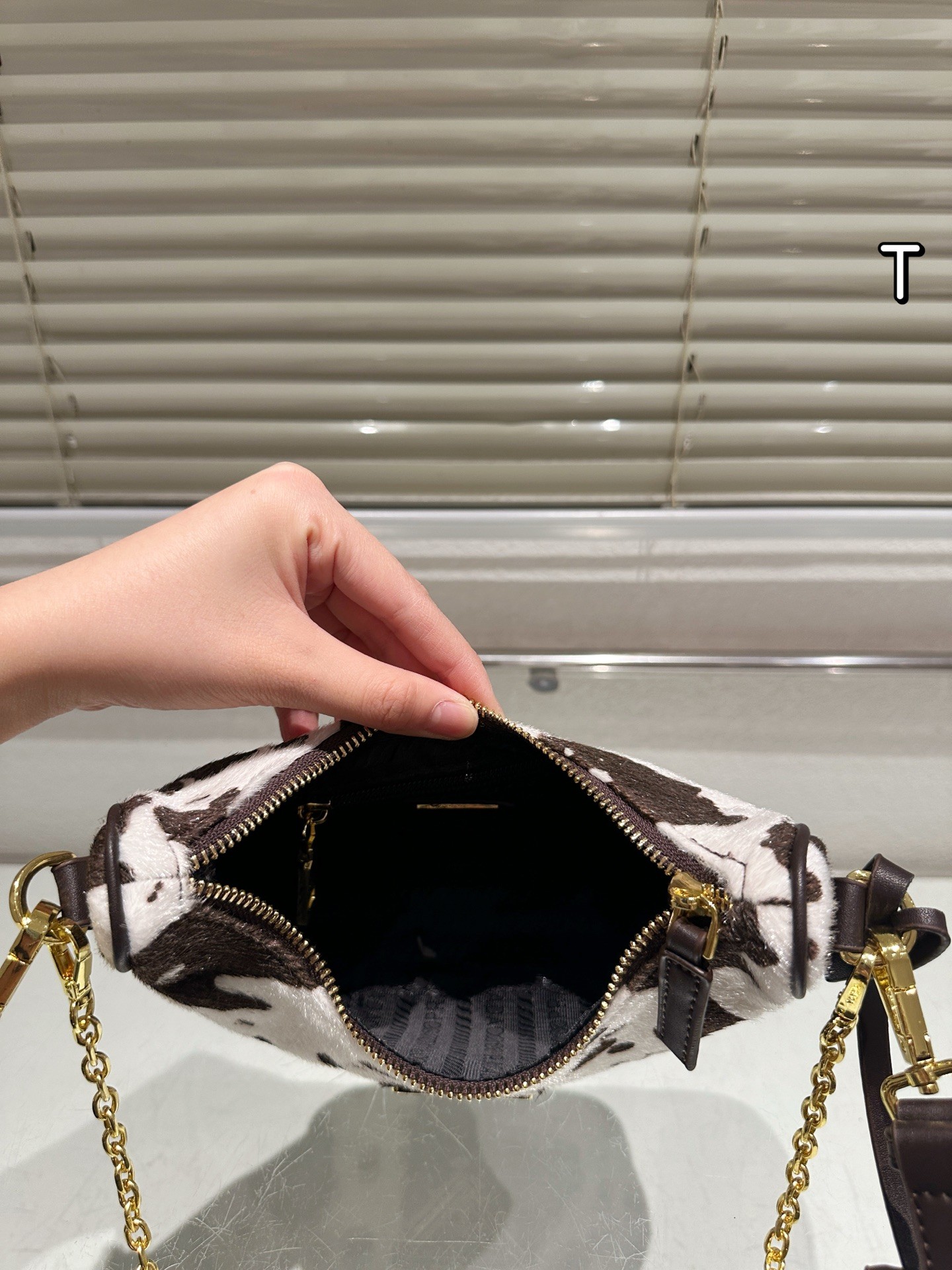 Prada Aimée Medium Printed Leather Shoulder Bag