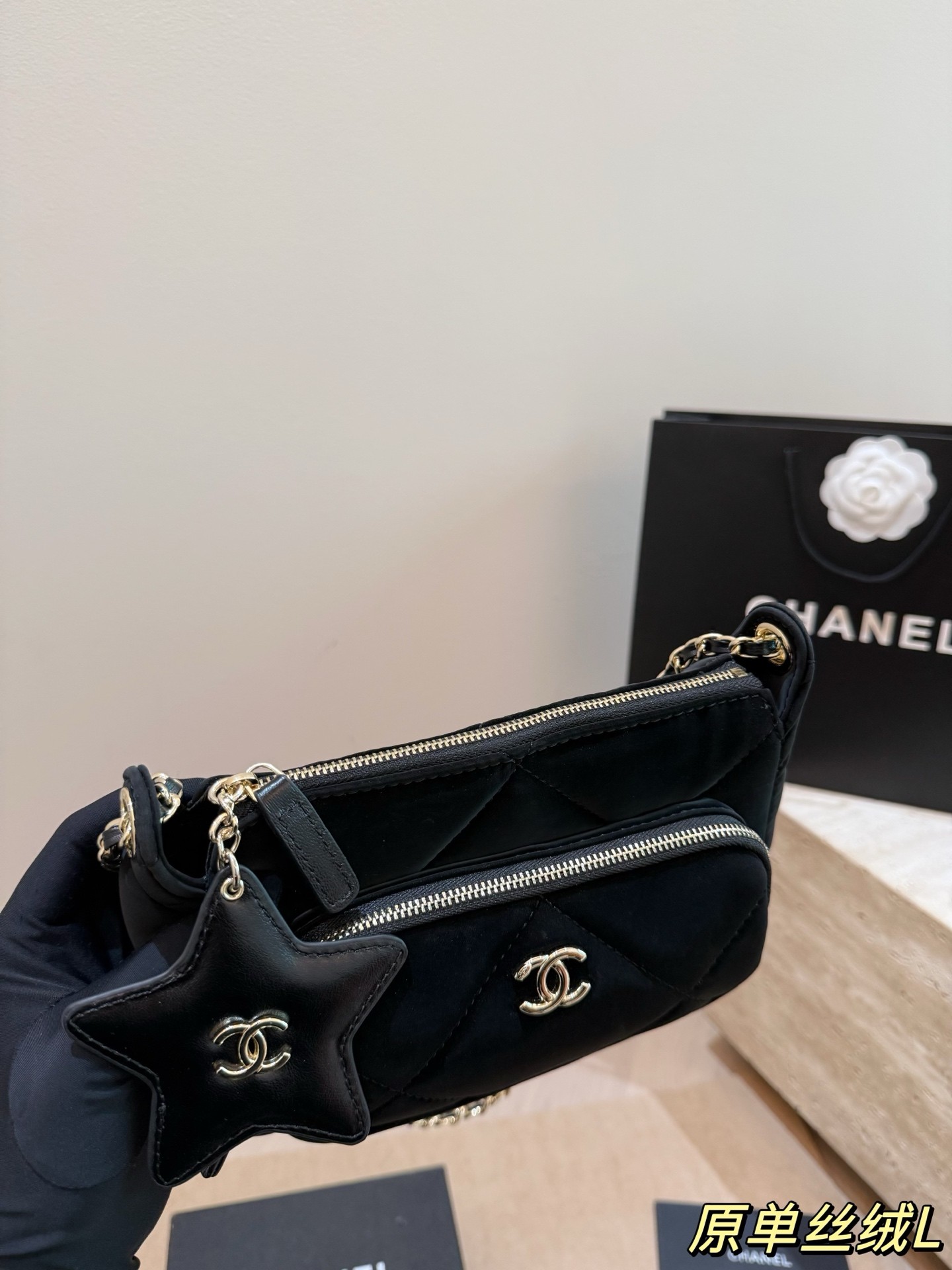 (Chanel) 25N COCO NEIGE Collection Velvet Camera Bag