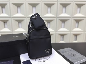 Prada Re-Nylon and Saffiano Leather Crossbody Bag