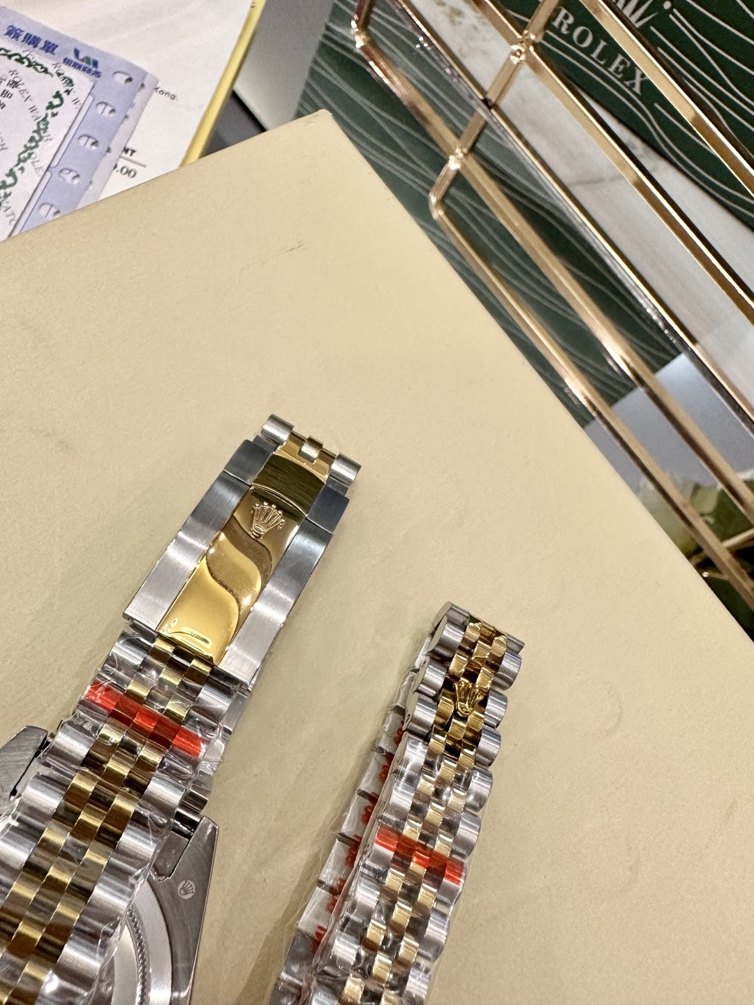 Rolex) Two-tone gold Datejust watch