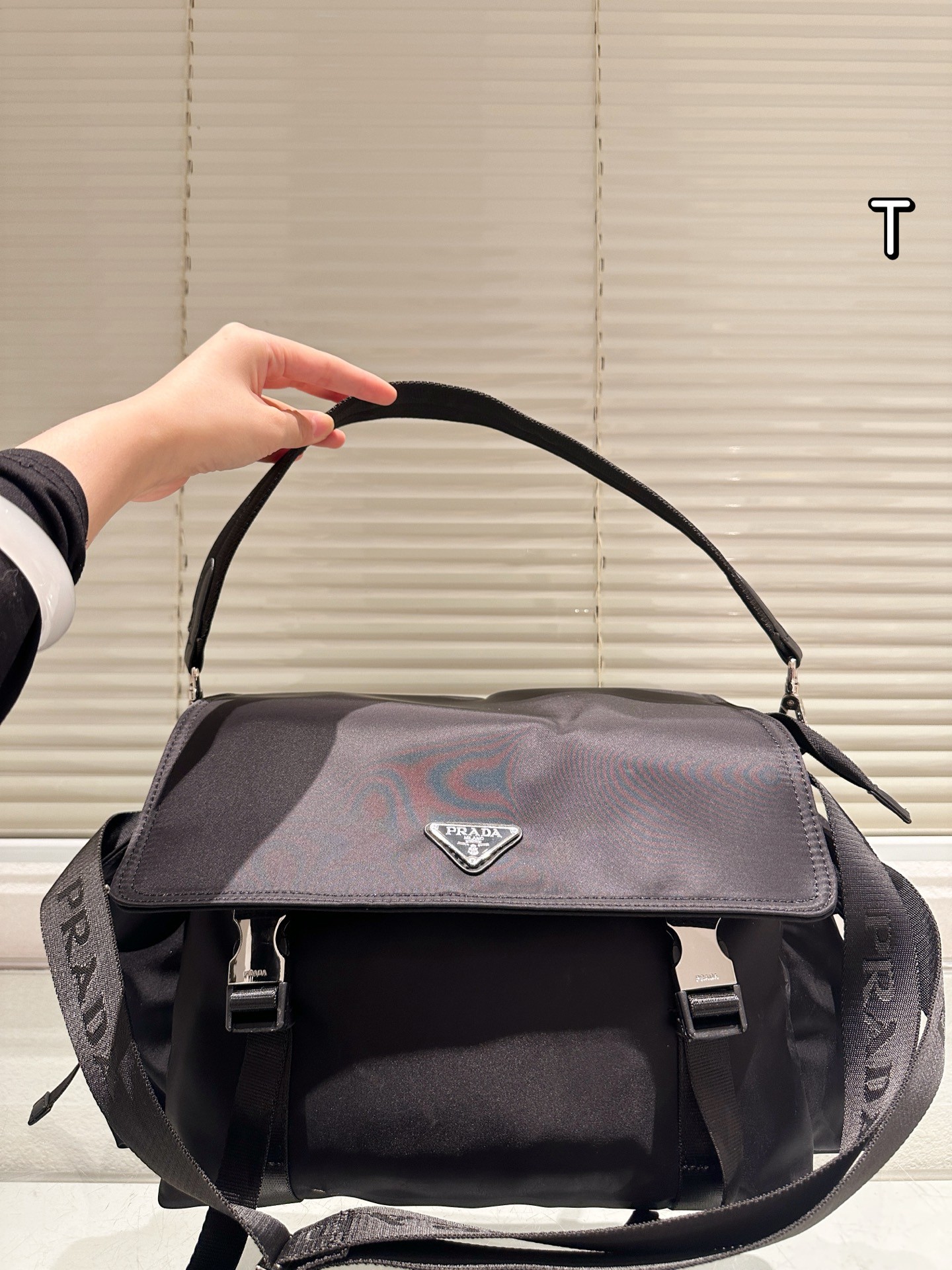 Prada Explore Series Recycled Nylon and Leather Messenger Bag