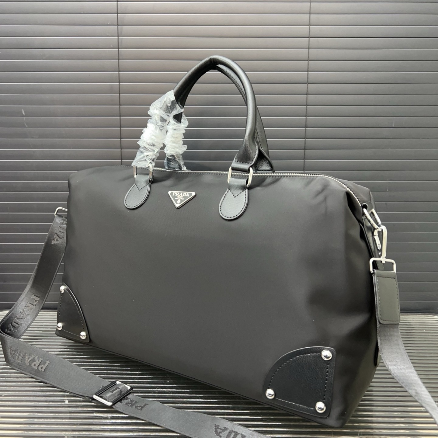 Prada Black Nylon Travel Bag