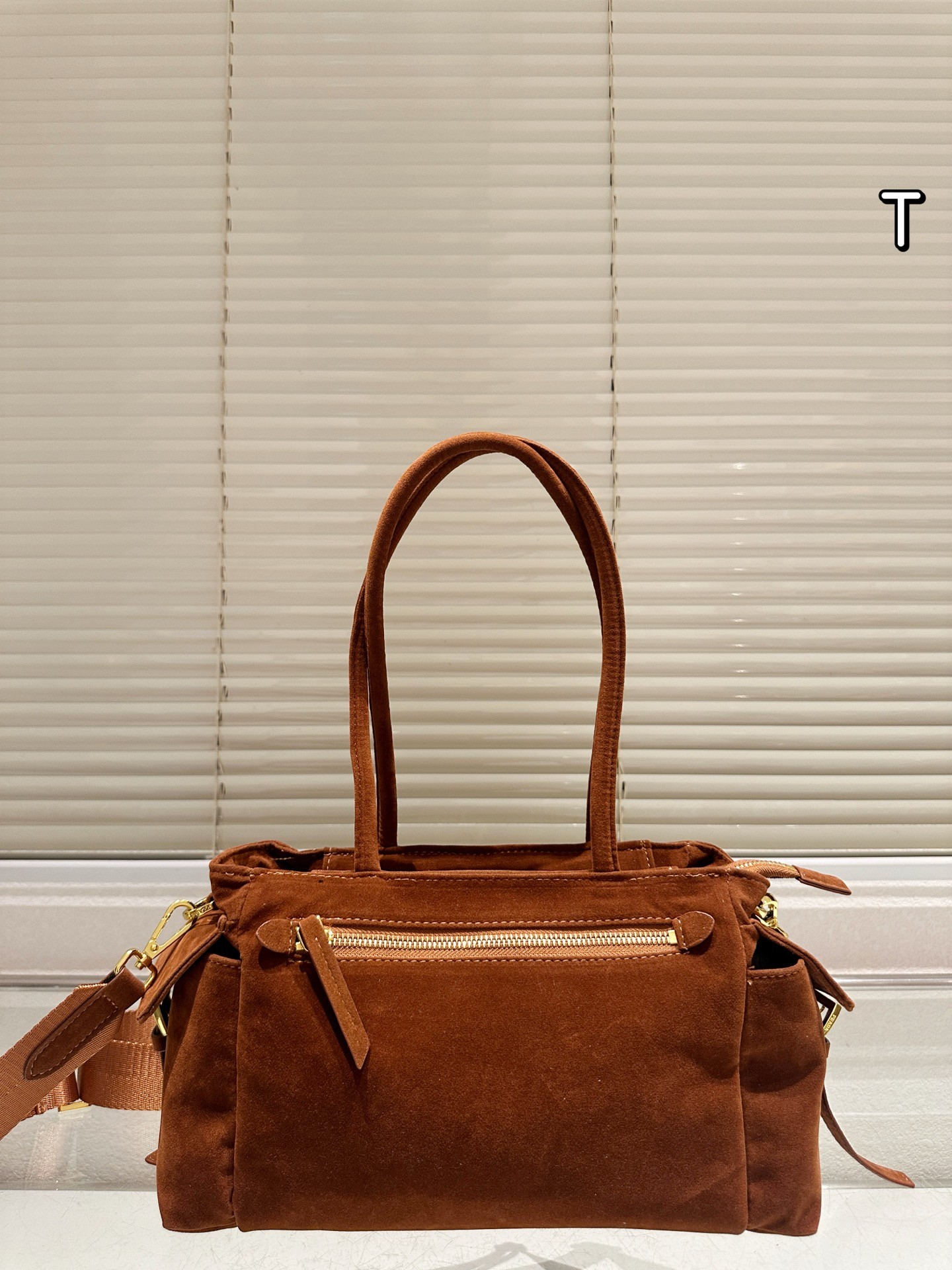 Prada Explore Brown suede handbag