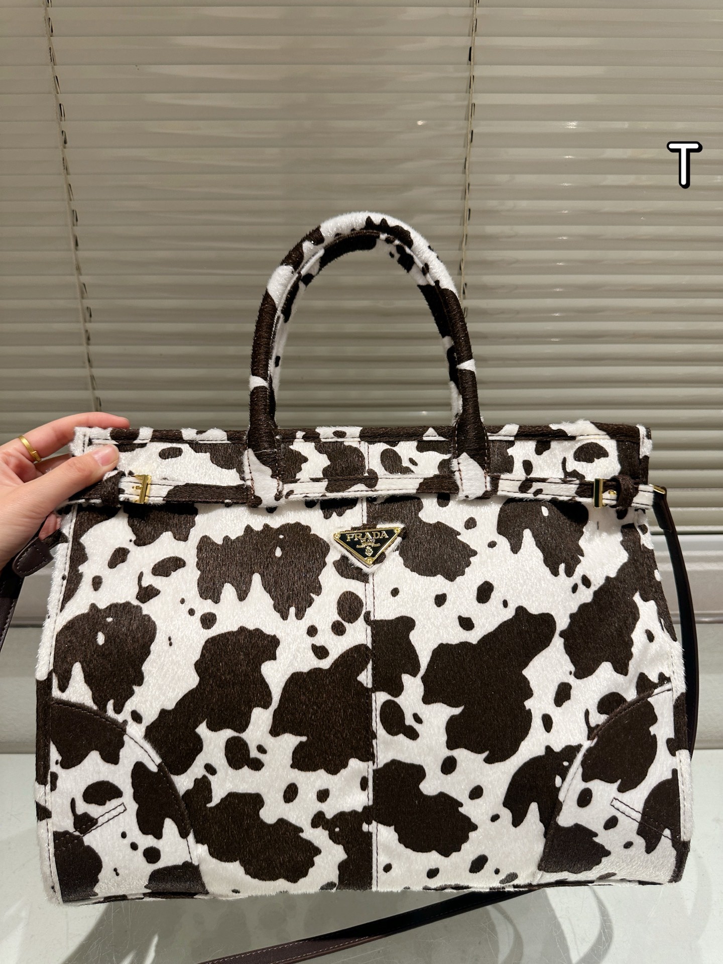 Prada Bonnie Medium Printed Leather Handbag