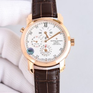 (Vacheron Constantin) Malte Dual Time Zone Standard Hands Watch