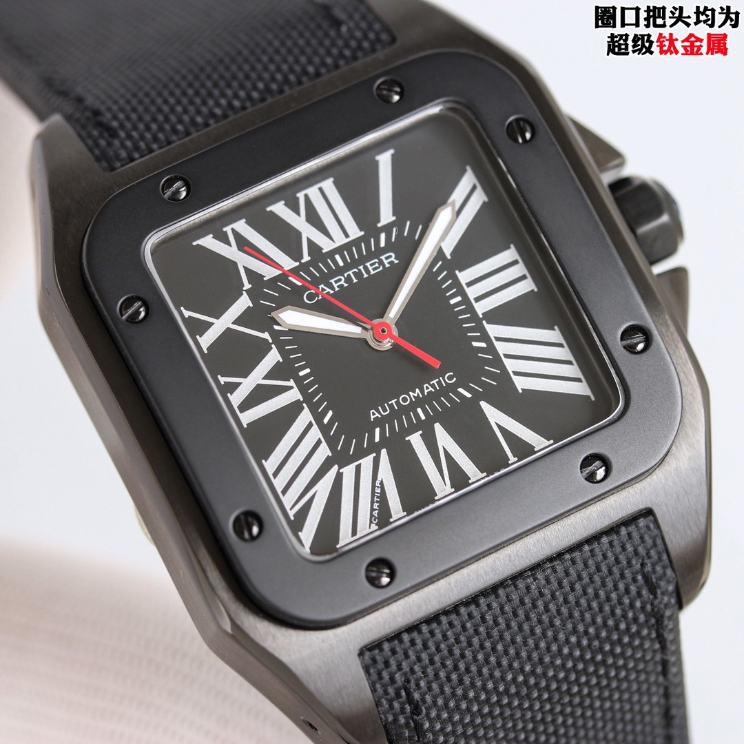 (Cartier) Santos 100 Carbon