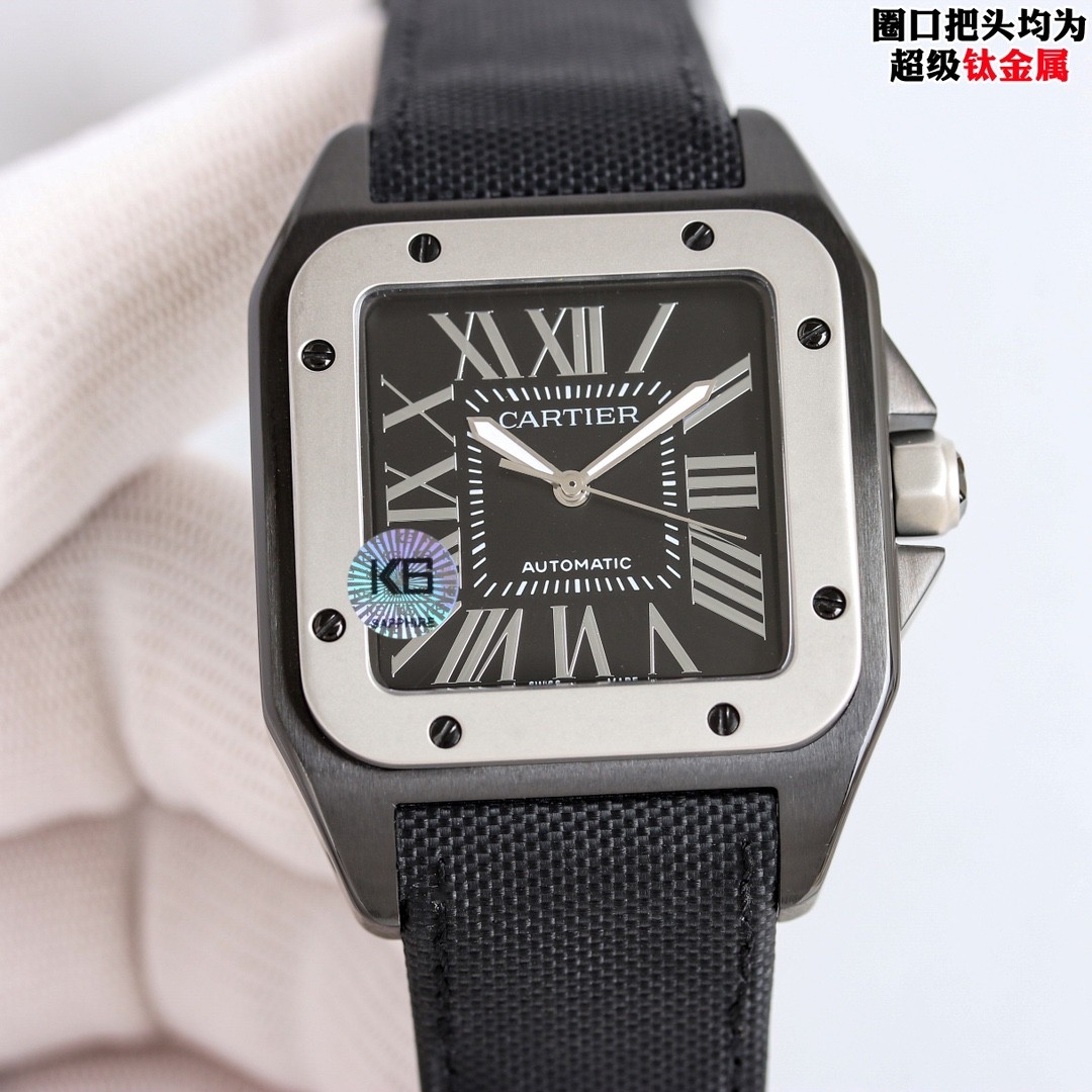 (Cartier) Santos 100 Carbon